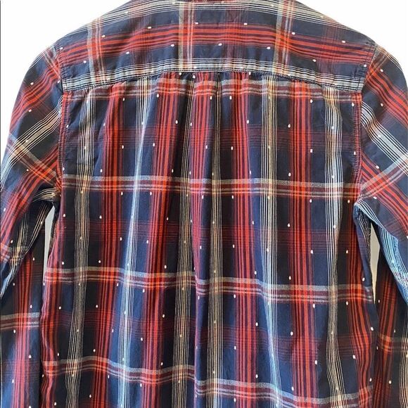 TOMMY HILFIGER Plaid Button Up Top Red & Blue S - Picture 5 of 8